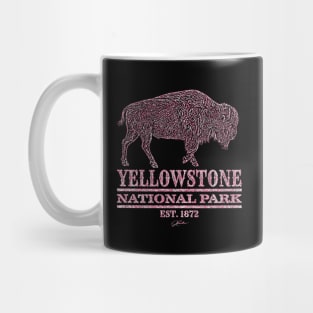 Yellowstone National Park Walking Bison Mug